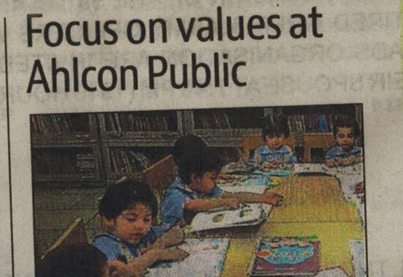 Focus on Values at Ahlcon Public